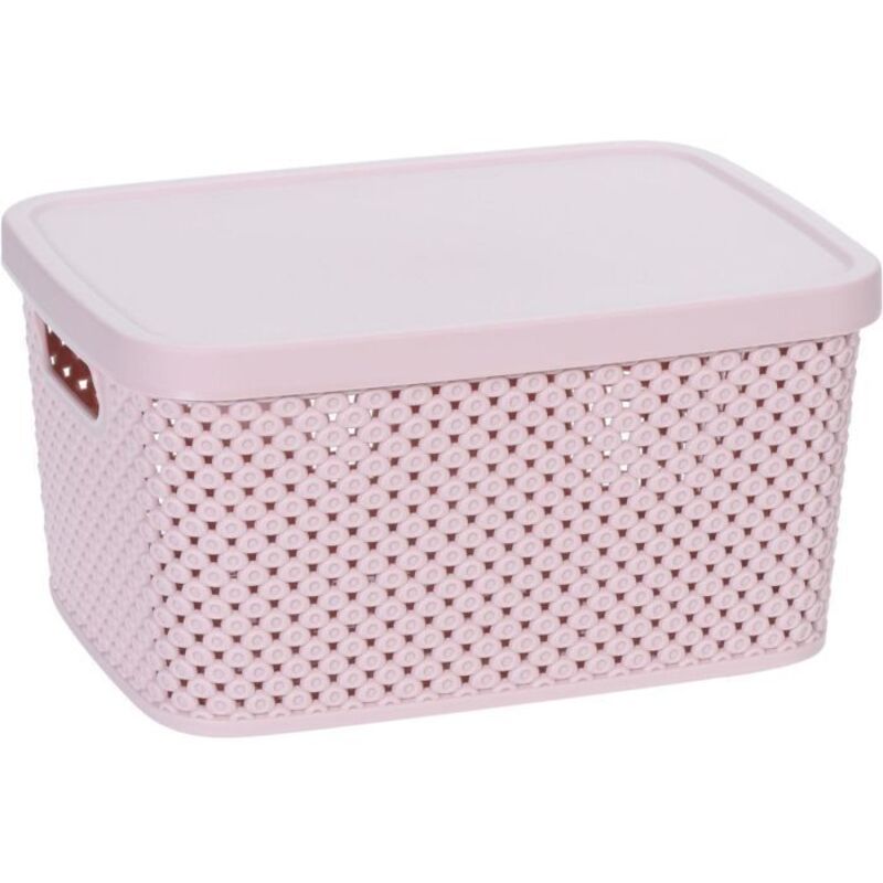 Witte opbergdozen met deksel, 38 x 28 x 19 cm, grote opbergdoos met band, opbergdozen voor thuis, slaapkamer, woonkamer, kantoor, school