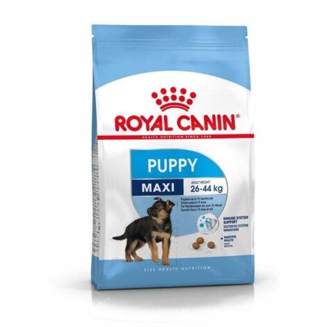 Royal Canin – Croquettes pour chien maxi puppy 15 kg – Riz et légumes – Santé peau et pelage – Avec vitamines E et D3