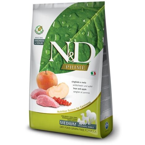 FARMINA N&D PRIME CHIEN SANGLIER ET POMME ADULTE MOYEN ET MAXI 12 kg (1/5)