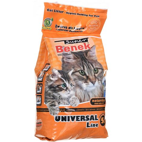 SUPER BENEK UNIVERSAL Litière pour chats en gravier de bentonite naturelle 5 l (1/2)