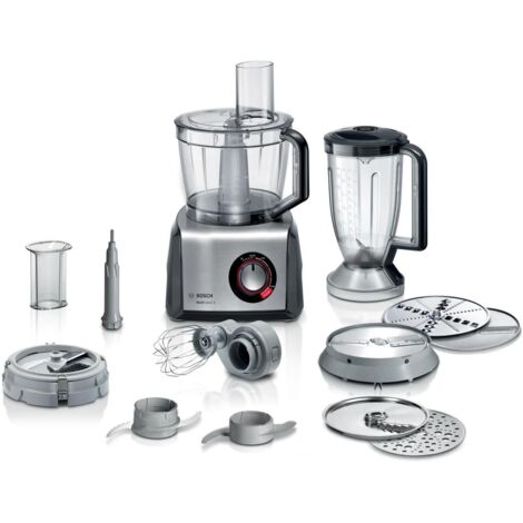 Robot culinaire Bosch MC812M865, 1250 W, 3,9 L, noir, acier inoxydable.