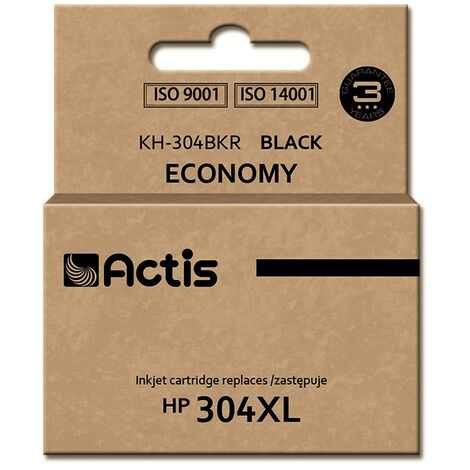 Encre Actis KH-304BKR (remplace HP 304XL N9K08AE Premium 15 ml noire) (1/2)