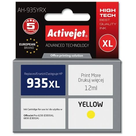 Encre Activejet AH-935YRX (remplace HP 935XL C2P26AE  Premium  12 ml  jaune) (1/2)
