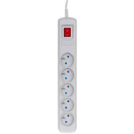 Multiprise grise Activejet avec cordon ACJ COMBO 5G/5M/BEZP. AUT/S (1/5)
