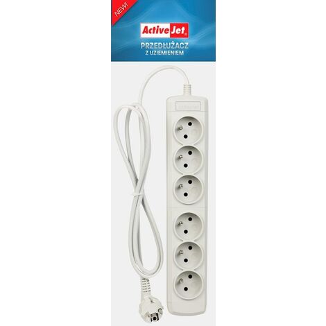 Multiprise Activejet 6GNU - 3M - S avec cordon (1/2)