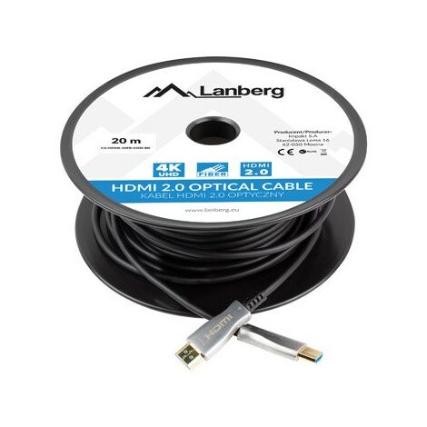 Lanberg CA-HDMI-20FB-0200-BK câble optique HDMI M/M 20m v2.0 4K AOC (1/5)