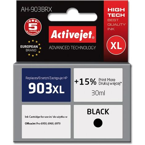 Encre Activejet AH-903BRX (remplace HP 903XL T6M15AE  Premium  30 ml  noire) (1/2)