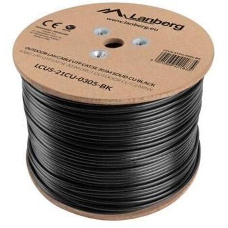 LANBERG CÂBLE EXTERNE UTP CAT.5E 305M FIL CU