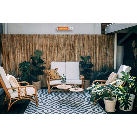 Chauffage Terrasse Mural 2000W – 3 Réglages – Infrarouge – Marque Générique – Modèle HTPA110EBK