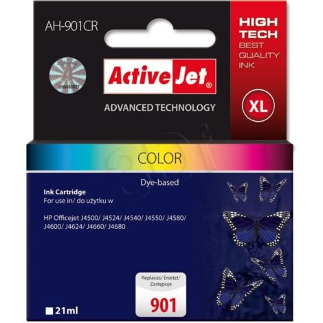 Cartouche d'encre de remplacement Activejet AH-901CR HP 901, Premium, 21 ml (1/2)