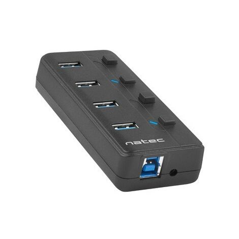 NATEC HUB USB 3.0 MANTIS 2 4 PORTS AVEC INTERRUPTEUR + ALIMENTATION