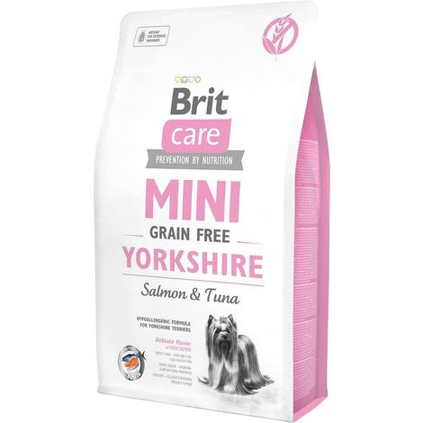 Croquettes pour chien BRIT Care Mini Yorkshire sans céréales au saumon et au thon - 2 kg (1/4)