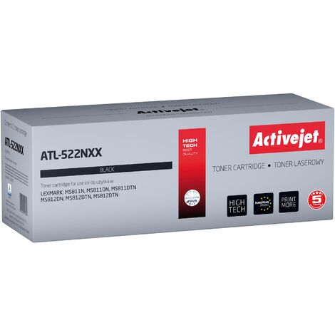 Toner Activejet ATL-522NXX (remplace Lexmark 52D2X00 (522X)  Supreme  45 000 pages  noir) (1/2)