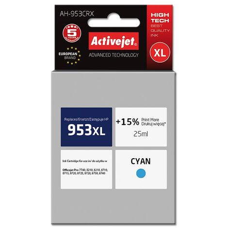 Encre Activejet AH-953CRX (remplace HP 953XL L0S70AE  Premium  50 ml  noire) (1/2)