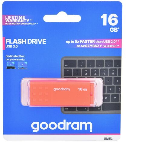 Goodram UME3-0160O0R1 clé USB 16 Go USB Type-A 3.2 Gen 1 (3.1 Gen 1) Orange (1/2)