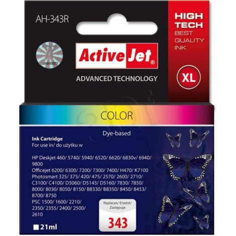 Activejet AH-766 - (HP) DeskJet 460cb - 460wbt - 5743 - 5745 - 5748 - 5943 - 6540d - 6840 - 6843 - 6848 - 6943 - 6980 - 6983,... Impression à jet d'encre (AH-343R) (1/2)