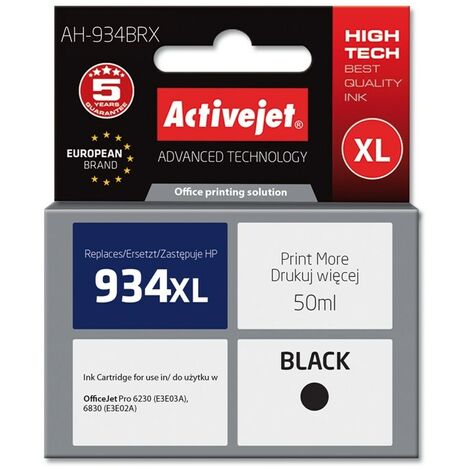 Encre Activejet AH-934BRX (remplace HP 934XL C2P23AE  Premium  50 ml  noire) (1/2)