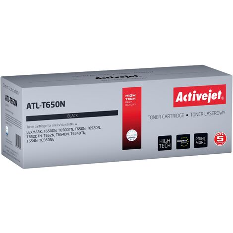 Toner Activejet ATL-T650N (remplace Lexmark T650A11E Supreme 6000 pages noir) (1/2)