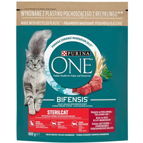PURINA One Bifensis Sterilcat Beef - nourriture sèche pour chats - 800 g
