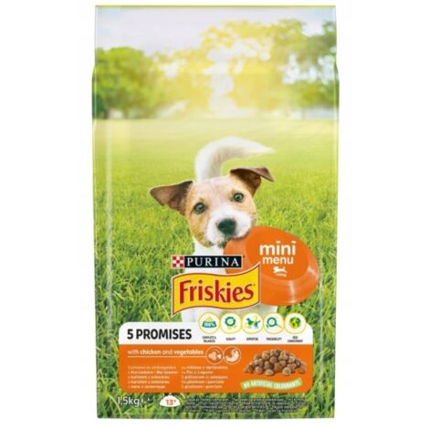 FRISKIES Mini Menu Poulet aux légumes - croquettes pour chien - 1,5 kg (1/4)