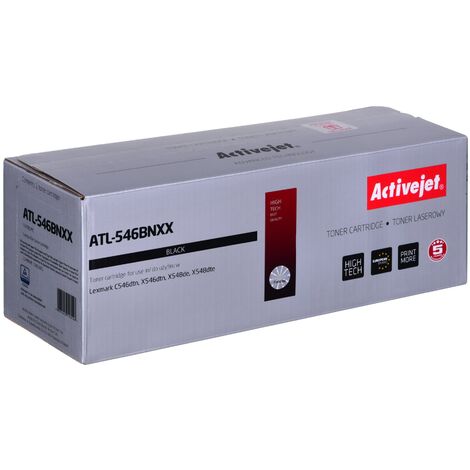 Cartouche de toner Activejet ATL-546BNXX pour imprimantes Lexmark  compatible avec Lexmark C546U1KG  qualité supérieure  8 000 pages  noir (1/3)