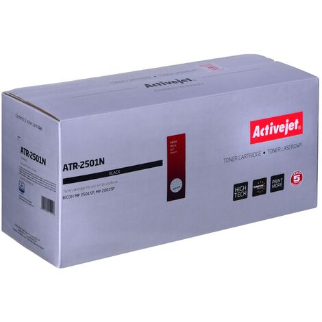 Toner Activejet ATR-2501N pour imprimante Ricoh. Compatible avec les références RICOH 841769, 841991 et 842009  qualité supérieure  9 000 pages  noir (1/2)