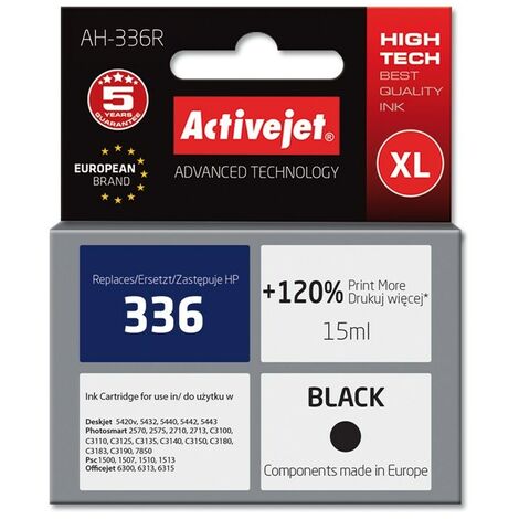 Cartouche d'encre Activejet AH-336R (remplace HP 336 C9362EE Premium 15 ml noir) (1/2)