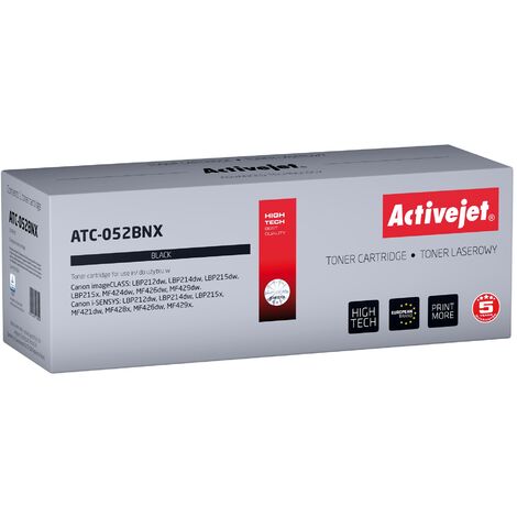 Toner Activejet ATC-052BNX (remplacement pour Canon 052BK XL Supreme 9200 pages noir)