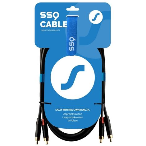 Ssq rcarca2 ss-1432 cable 2x rca - 2x rca 2 m noir (1/2)