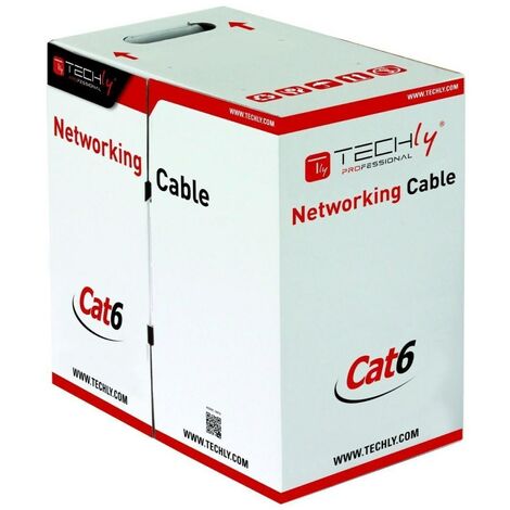 Techly ITP9-FLU-0305 câble réseau Gris 305 m Cat6 U/UTP (UTP) (1/5)