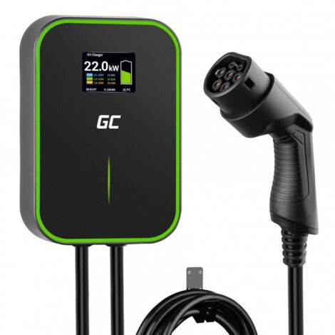 Green Cell – Boîtier d'alimentation 22 kW – Câble enfichable 6 m – Protection IP66 – Courant 32 A – Tension 380 V pour installations professionnelles (1/5)