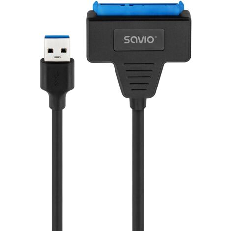 Adaptateur SAVIO AK-68 USB-A 3.1 Gen 1 (M) - SATA (F) pour disques 2,5" (1/5)