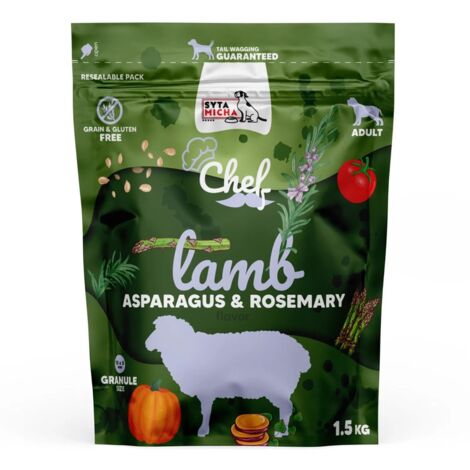 SYTA MICHA Chef Agneau, asperges et romarin - nourriture sèche pour chien - 1,5kg