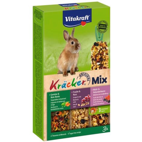 VITAKRAFT KRACKER fruits des bois/noix/légumes pour lapins 3 pièces