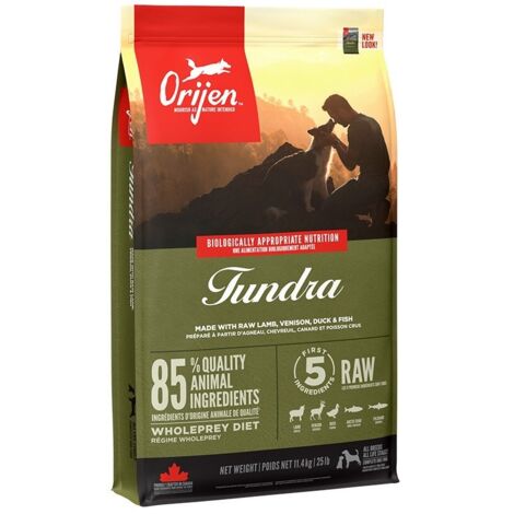 Orijen Tundra 11,4 kg Poulet adulte. Poisson. Dinde (1/2)