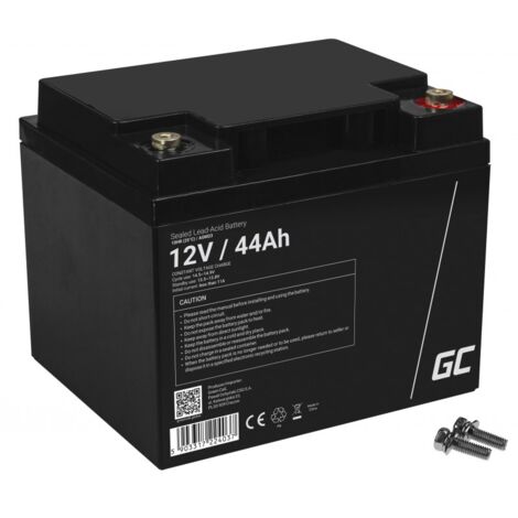 Batterie AGM23 pour onduleur Green Cell, plomb-acide scellée (VRLA), 12 V, 44 Ah (1/4)