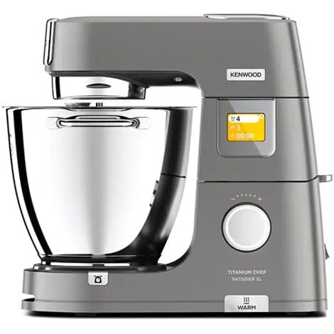Robot pâtissier Kenwood Titanium Chef Patissier XL 1400W – Bol inox 7L – 6 programmes – Écran tactile – Technologie de bol chauffant