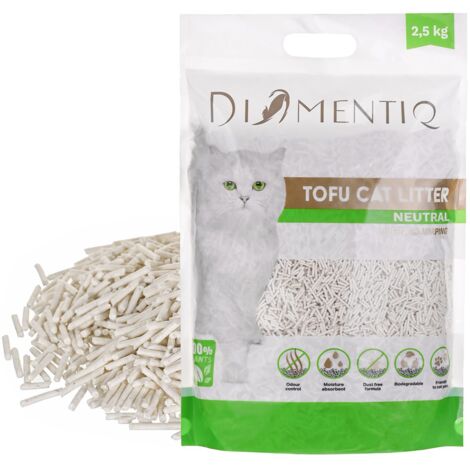 DIAMENTIQ Litière agglomérante au tofu 2,5 kg NATURELLE (1/5)