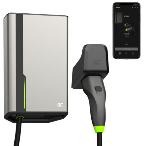 Borne de recharge pour véhicule électrique Green Cell EVGC021A2275 Gris Aluminium Mural 3 Affichage LED intégré (1/5)