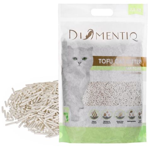 Litière agglomérante pour chats DIAMENTIQ au tofu 2,5 kg MATCHA (1/5)