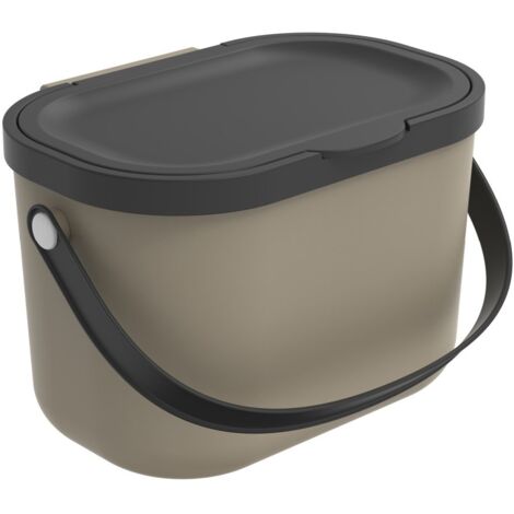 Poubelle bio Rotho ALBULA 3,2 L Cappuccino (1/2)
