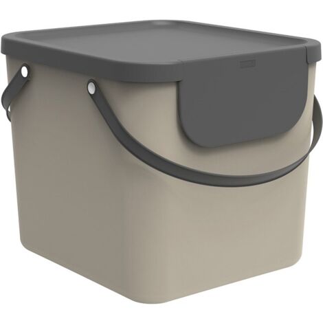 Conteneur de tri des déchets 40L ALBULA cappuccino (1/7)