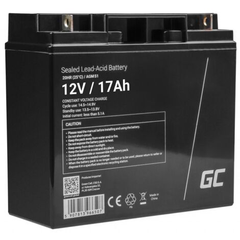 Batterie de véhicule Green Cell AGM51, plomb-acide scellée (VRLA), 17 Ah, 12 V (1/5)