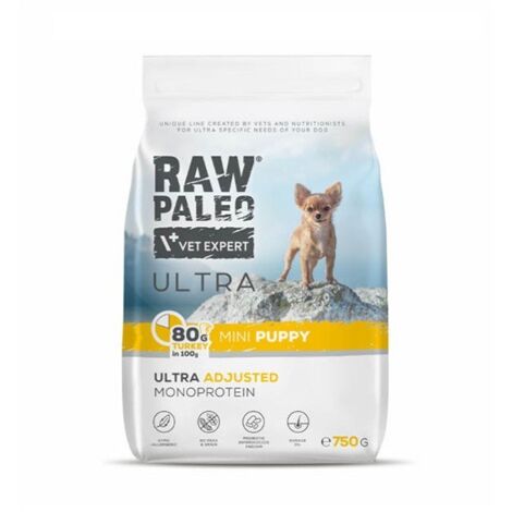 Croquettes RAW PALEO Ultra Mini Puppy à la dinde - 750 g (1/5)