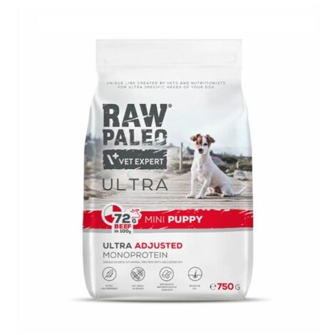 Croquettes RAW PALEO Ultra Mini Puppy au bœuf - 750 g (1/5)