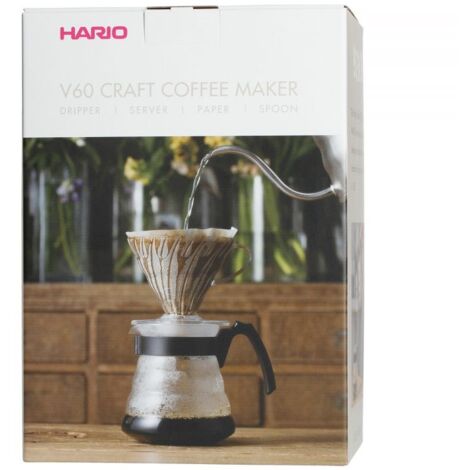 Ensemble cafetière filtre HARIO V60 Craft Coffee + serveur + filtres
