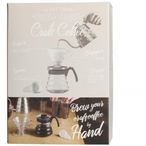 Ensemble cafetière filtre HARIO V60 Craft Coffee + serveur + filtres