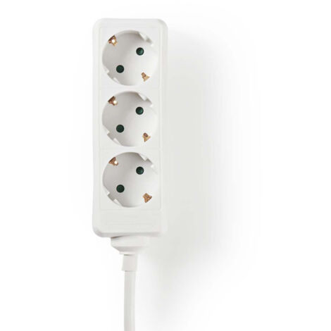 Nedis EXSO315F1WT Pieds à fourche avec contact 3 voies 1,5 M Blanc (1/3)