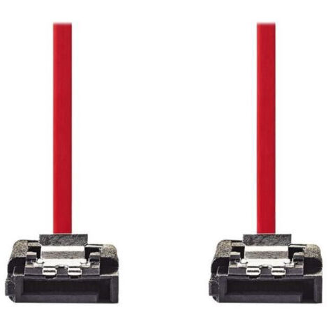 Câble de données Nedis CCGP73150RD05 Sata 3 Gb/s Sata 7 broches femelle avec verrouillage - Sata 7 broches femelle avec verrouillage 0,5 m Rouge (1/4)