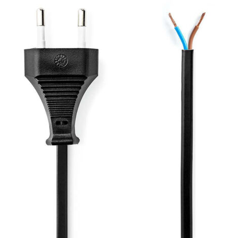 Nedis PCGP11700BK20 Câble Voedingskabel Eurostekker - Câble Ouvert 2.0 M Noir (1/3)